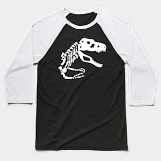 Terra Fossil Tyrannosaurus Dinosaur White Baseball T-Shirt